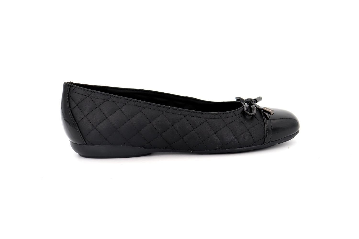 Geox Women's D Annytah B Ballet Flat, Black, 7.5 UK