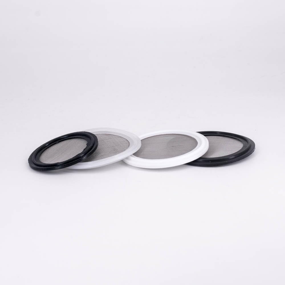 10 20 40-80 100 150 200 300 300Mesh ekran 1,5" 2" 3" 4" Tri Clamp silikonowy PTFE EDPM Uszczelka pasek sanitarny Homebrew-91mm OD(3inch TC), FKM, 300 Mesh