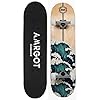 Amrgot Skateboards for Beginners,31*8 inches Complete Skateboards for Kids,Boys,Girls and Adults,7 Layer Maple Wood,Double Kick Deck Concave Standard and Tricks Skateboard Amrgot Skateboards for Beginners,31*8 inches Complete Skateboards for Kids,Boys,Girls and Adults,7 Layer Maple Wood,Double Kick Deck Concave Standard and Tricks Skateboard