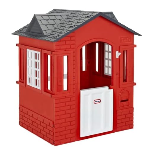 Little Tikes Cape Cottage Playhouse with Working Door, Windows, and Shutters - Red| For Kids 2-6 Years Old