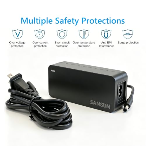 Image of 12V 5A Power Supply, AC 120V to DC12V 5.5x2.1mm Jack Converter, 12 Volt LED Driver 60W Adapter Transformer for Strip Lights, Surveillance Cameras, External HDD, Monitor, CCTV (Pack of 1)