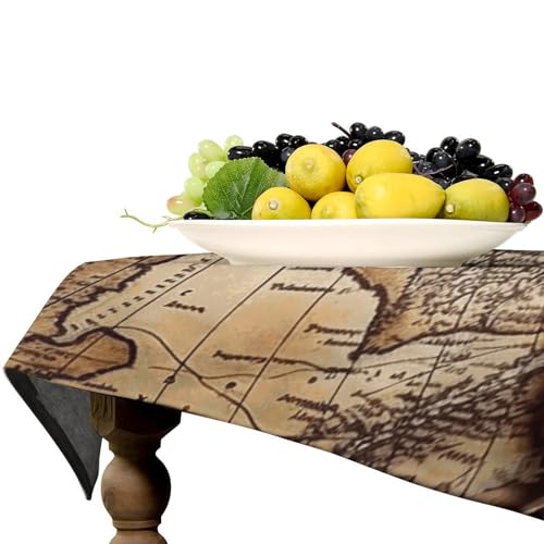 Nappe rectangulaire 140 x 190 cm imperméable nappe camping vintage - 8