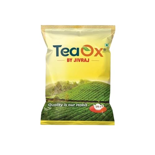TeaOx Premium Strong Tea (250 GMS x 4 Packs) | Kadak & Refreshing | Bold Aroma & Rich Taste With Assam Leaves | For All Chai Lovers | Perfect For Everyday Freshness