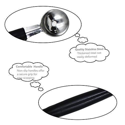 2 Pack Double Ended Headed Fruit Icecream Ball Spoon,Stainless Steel Melon Baller,Smooth Round Melon Balls Melon Scoop For Watermelon/Ice Cream/Fruits/Sorbet/Meatball #TOP4