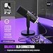 FIFINE USB/XLR Dynamic Microphone for Podcast Recording, PC Computer Gaming Streaming Mic with RGB Light, Mute Button, Headphones Jack, Desktop Stand, Vocal Mic for Singing YouTube-AmpliGame AM8