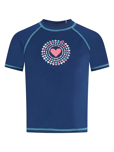 Image of Kanu Surf Girls' Jade Rash Guard UPF 50+ Sun Protection Short Sleeve Swim Shirt