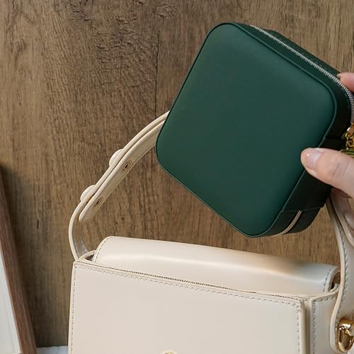 Boîte à bijoux moderne compartimentée avec feutre pour colliers - 5