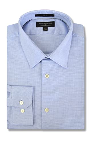 Banana Republic Mens 801243 Slim Fit All Cotton Non Iron Button Down Dress Shirt,