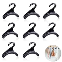 SSHUIKKAI 8 Stücke Taschen Aufhänger, Taschenbügel, Taschenhaken, Rucksack Aufhängen, Handtasche Kleiderbügel Haken Schrank, für Hängende Rucksäcke Schulranzen Schal Gürtel Und Krawatte(Schwarz)
