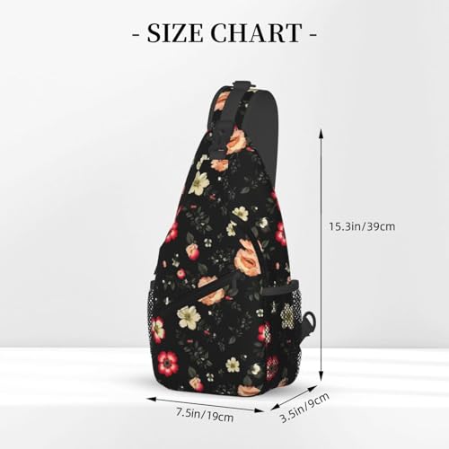 Mochila de hombro floral para senderismo y viaje miniatura 3