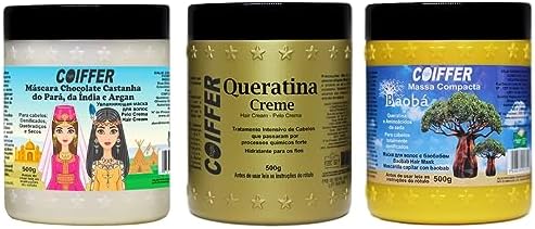 Kit Cronograma Capilar Coiffer 3 Unidades, tb, Coiffer