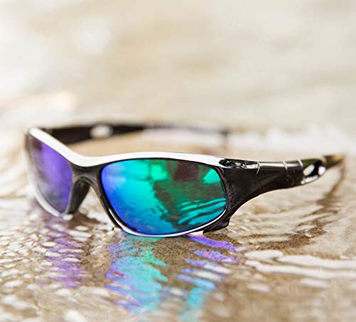 Aoduoke Sports Polarized Kids Sunglasses For Boys Girls Child Youth Sunglasses With Adjustable Strap (Black | Green Lens) #TOP6