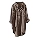 Produktbild HWTOP Damen Lang Shirt Oberteil Langarm Hemd Chiffon Bluse Arbeitshemd Business Stehkragen V-Ausschnitt Lose Freizeithemd Tops Elegant Sexy T-Shirt Kurzer Kleider, Coffee Marine Schwarz Weiß
