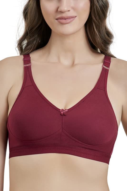 Image of MAROON 419 Women Cotton Blend Long Lasting Magical Lift T Shirt Bra Non-Wired and Non Padded, Seamless and Full Coverage