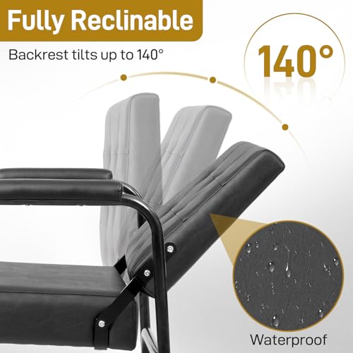 Image of Winado Auto Recline Shampoo Chair, Portable Salon Barber Chair, Black | 330LBS Load Capacity, Tilted Backrest, Heavy Duty Spa Beauty Equipment for Hair Stylists, Tattoo Artists, Cosmetologists