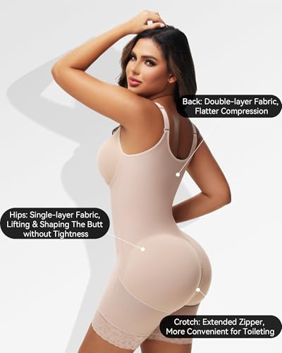 M MYODRESS Fajas Colombianas Moldeadoras Full Body Shaper Post Surgery Stage 2/3 Tummy Control Compression Garment4
