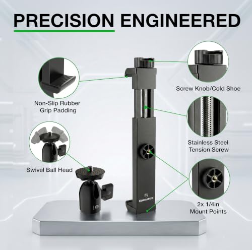Image of iPad Tripod Mount Adapter with Bluetooth Remote - Works With All Tablets