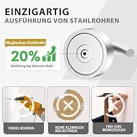Neosmuk Magnethaken,12kg Magnet Haken Extra Stark für Spind Organizer,Neodym Magnete,Haken Magnetisch Sehr Stark für Werkstatteinrichtung,Heckzelt,Grill,Kleiderhaken,Silber – Ansicht 3