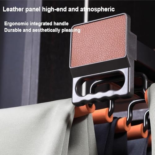 Retractable Pants Hanger for Closet, Space-Saving Organizer for Trousers, Scarves, Ties - Adjustable Multi-Layer Flip Hanger for Efficient Wardrobe Storage