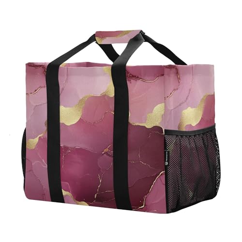 KLL Utility Bag For Trunk with Handles Foldable With Pockets Reuseable Shopping Bags2