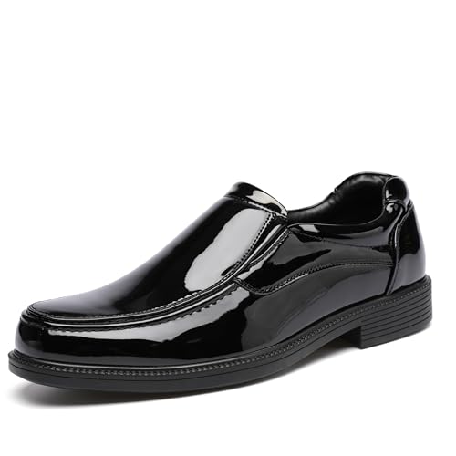 DECARSDZ Mens Patent Leather Tuxedo Classic Formal Loafers Dress Shoes