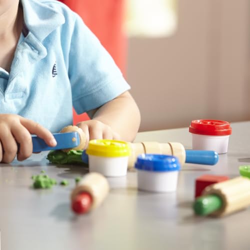 Melissa & Doug Modeling Dough & Sculpting Tools Bundle | 2 Craft Sets, 8 Tubs Modeling Dough, Wooden Stamps, Rollers, Sculpting Tools, Arts & Crafts, Preschool Toys for Kids, Ages 3+ - image 6