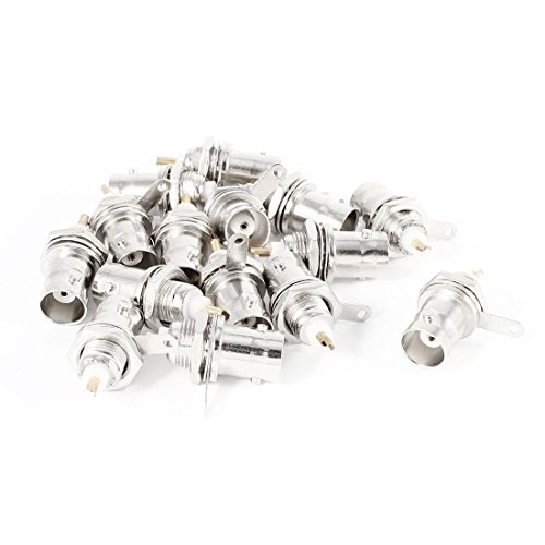 uxcell 15pcs conector hembra BNC metal panel miniatura 1
