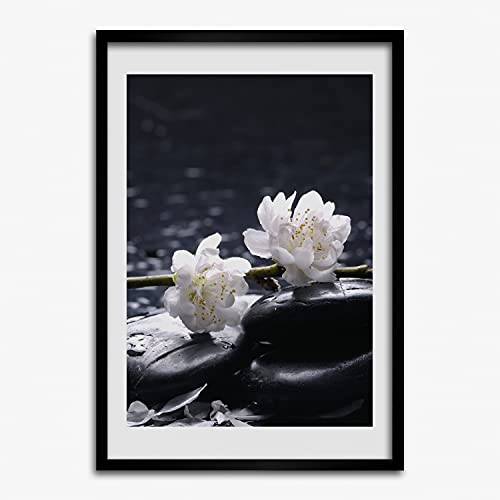 Cadre photo 50x70 cm Tulup pour habiller un mur vide avec une peinture moderne de fleurs