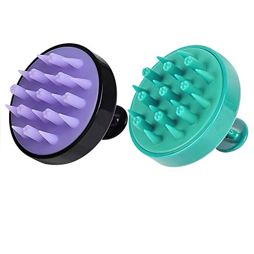 Heeta 2-Pack Hair Scalp Massager, Updated Wet and Dry Hair Shampoo Brush Scalp