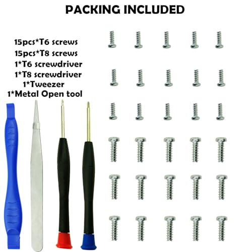Image of CTHTBZ 30PCS Install Repair Kit Mod Open Shell Tools Torx T8H T6 Screwdrivers Screws for Xbox One, Xbox Series X /S, Xbox One S /X, Xbox Elite Series 2 Core, Xbox 360 Controller