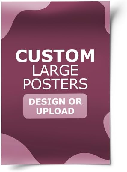 - Custom Large Posters, Glossy, Vertical | Upload Design or Add Text | Personalized Photo | Wall Art Prints Home Decor 24 x 36, 3 Qty