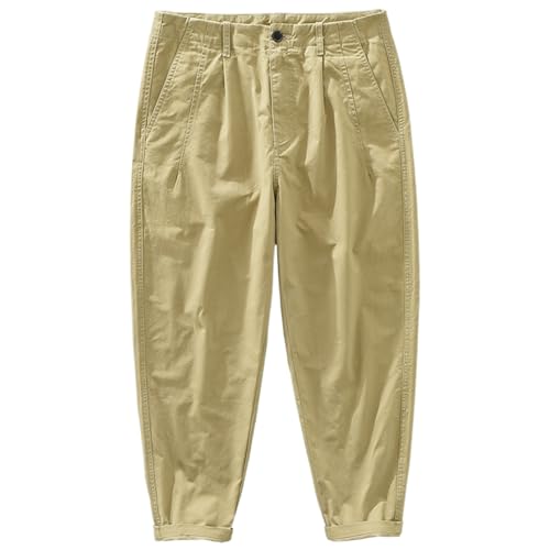 Pantalons hommes loose droite kaki casual pour vos sorties automnales