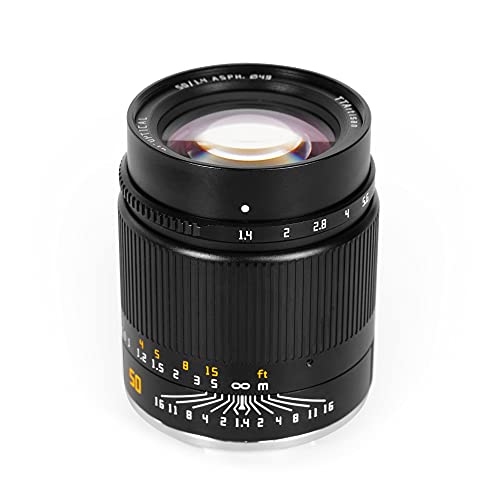 TTArtisan 50mm F1.4 フルフェイム マニュアルフォーカス ミラーレスカメラレンズ Eマウントカメラ用 A7 A7ll A7lll A7R A7RlV A7S A7SII A7SIII A9 A5000 A6400 A6500 A6600