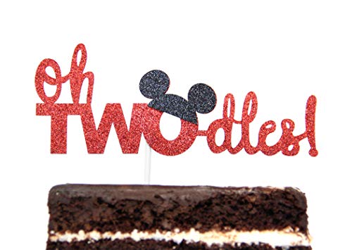 Twodles Cake Topper Mickey Mouse Inspired Two Year Birthday