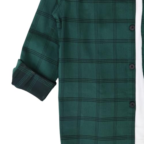Image of Rocket Science Boy's Casual Regular-Fit Cotton Checked Long Sleeves Shirt.