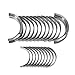 Zieichy Main & Rod Bearings Set Over Size +0.25 Fit for Volvo C30 C70 S60 S40 V50 V70 XC70 S80 XC90 850 2.3L 2.4L 2.5L L5 1993-2013, Replace 30731544, 31330661 +0.25