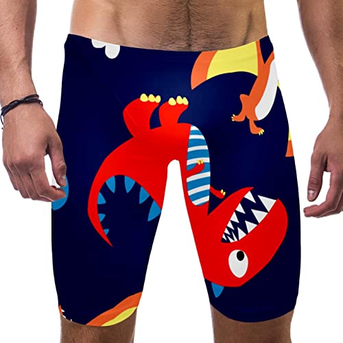 Bañador de natación atlético tipo bóxer para hombre con estampado divertido