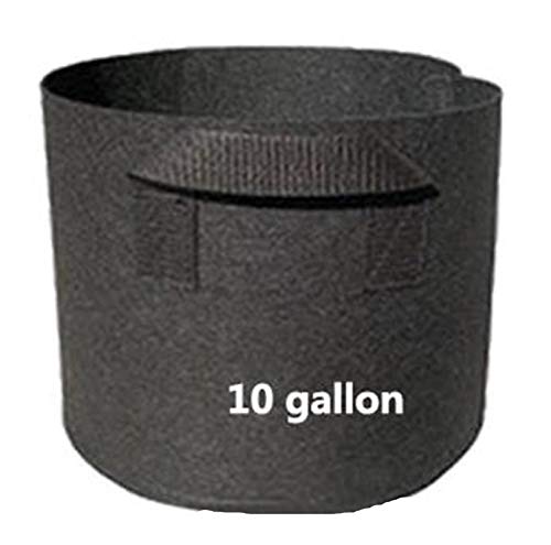 2-Pack Grow Bags/Aeration Fabric Pots With Handles(Available Capacities: 3 Gallon, 5 Gallon, 7 Gallon, 10 Gallon, 15 Gallon) (10 Gallon) #TOP20