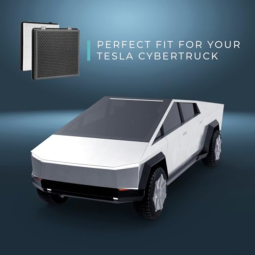 Image of Lectron Cabin Air Filter Replacement Compatible with Tesla Cybertruck - H13 HEPA Filter with Activated Carbon (1-Pack)