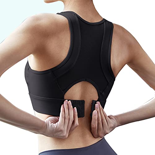 Soutien-gorge de sport à haut impact WENJUN noir M avec maintien complet à os