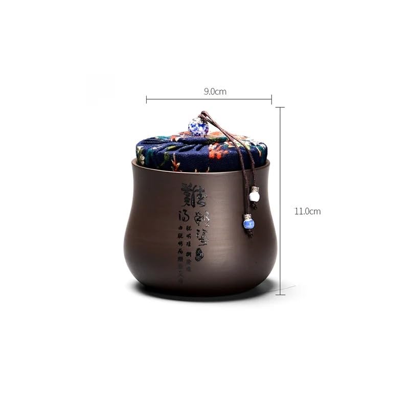 CMBSSTFC Boîtes de Cuisine Boîtes de thé de Sable Violet Pot de Stockage en céramique Boîte à thé Pot scellé Conteneur de thé Pot de Bonbons Organisateur de thé Réservoir de Stockage de Caddie à thé