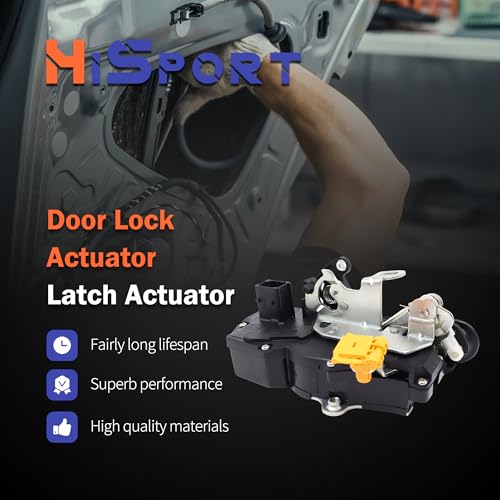 Image of HiSport Rear Right Door Lock Actuator 931-109 | Compatible with Cadillac Escalade Chevy Avalanche Silverado Suburban Tahoe GMC Sierra Yukon 2007-2009 6.2L 5.3L