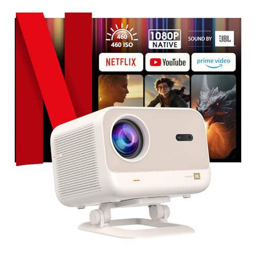 Image of [Built in Netflix App /Sound by JBL] Yaber L2 Plus Projector with WiFi and Bluetooth, Native 1080P Projector 4K Support, Auto Focus /Keystone Correction, Portable Proyector for Home & Outdoor