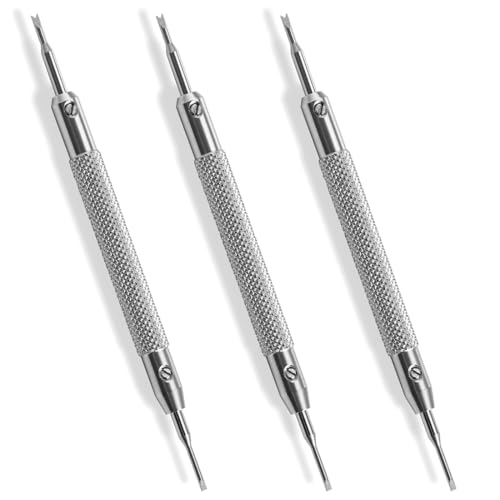 KEWUF 3 Pcs Herramientas Relojero para Ajustar y Cambiar la Correa de Reloj, Juego de Precisión Destornilladores para Reloj et Gafas, Kit reparacion de Relojes para reparación de precisión