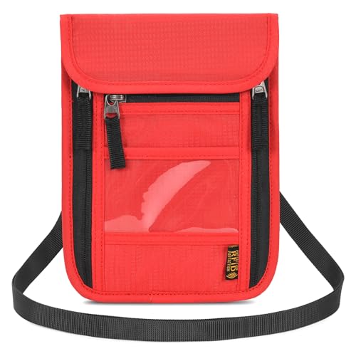 Image of Neck Wallet Lightweight RFID Blocking Waterproof Travel Pouch Passport Wallets for Women Men