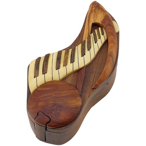 Handcrafted Wooden Intarsia Puzzle Box Cover