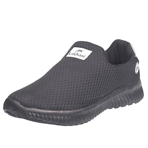 Lakhani Aayushman Mens Sports Shoes |Running, Walking Without Laces Shoes_Px-606 Black (B0D4ZF2CHH) Amazon Price History, Amazon Price Tracker