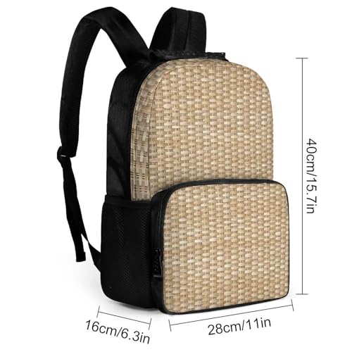 Wicker Large Capacity Backpack Reinforced Design with Adjustable Shoulder Straps2