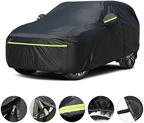 for Nissan Rogue Full Car Cover Waterproof All Weather, Outdoor Car Covers with Zipper and Soft Cotton Lining Windproof Heavy Duty Protection Compatible with 2008-2022 Nissan Rogue SUV