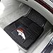 FANMATS 8768 Denver Broncos 2-Piece Heavy Duty Vinyl Car Mat Set, Front Row Floor Mats, All Weather Protection, Universal Fit, Deep Resevoir Design